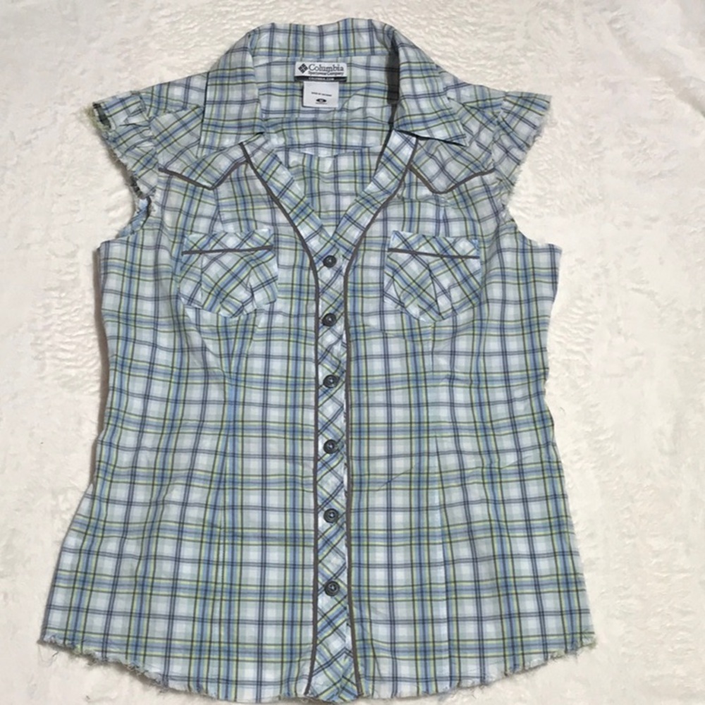 Columbia Sportswear plaid short sleeve top